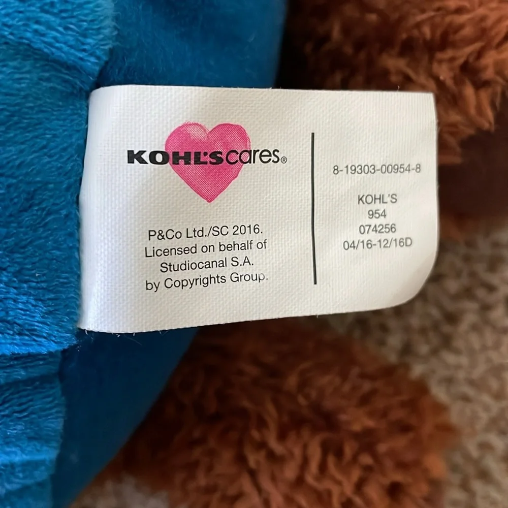 Kohl’s Cares plush Paddington Bear 14” and paperback book